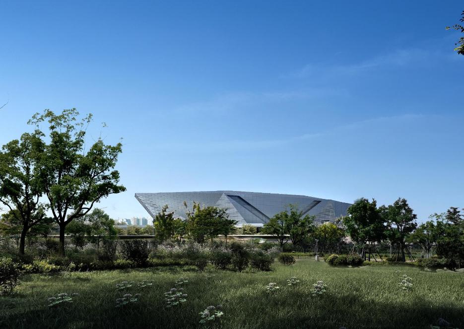 奥体中心体育馆入场,西海岸奥体中心体育馆效果图