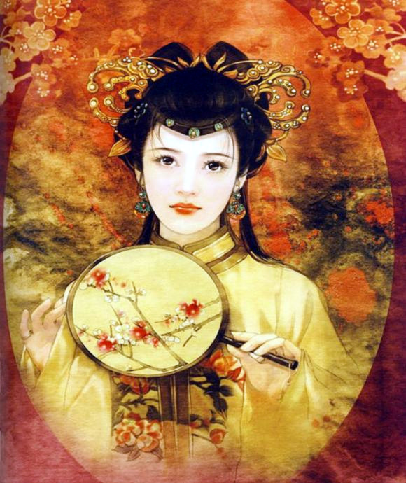 汉装潋滟---德珍彩绘古典美女画