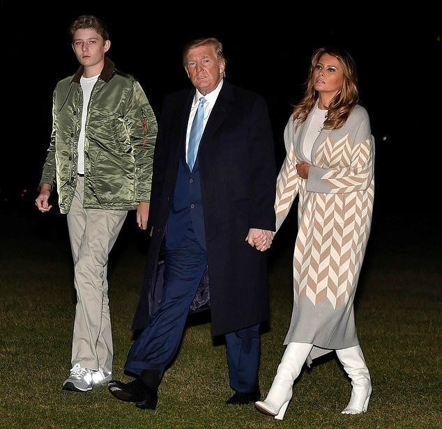 特朗普小儿子身高2米，才15岁已有小肚腩，有钱有颜的人生真任性