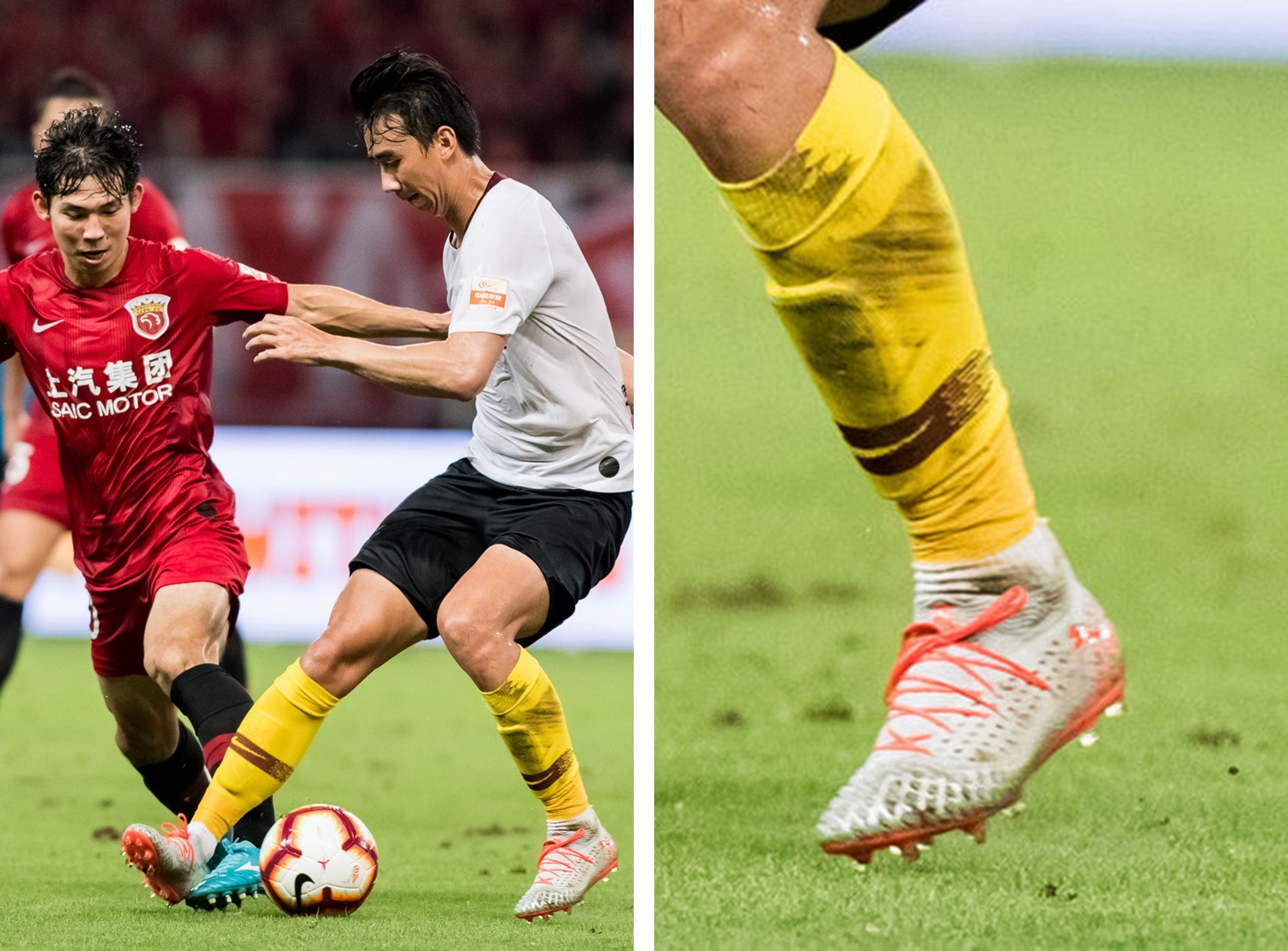 cba球员上脚球鞋,耐高球员球鞋上脚