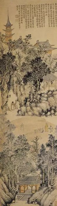 明代夏芷国画山水作品高清大图,明代100幅山水精品赏析第二辑