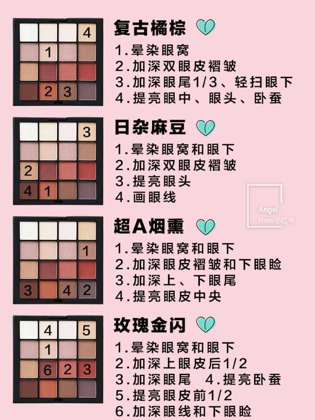 nyx03眼影截断式眼妆,单眼皮春天眼妆nyx眼影盘