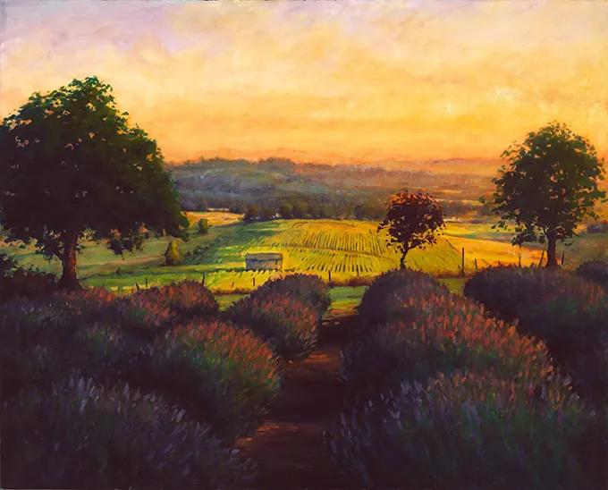 光感特别强的油画风景作品,厚重浓艳的油画风景很浪漫很美