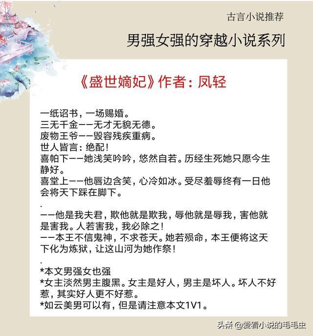 男强女强的五本小说,5本男女主是小说作家的小说