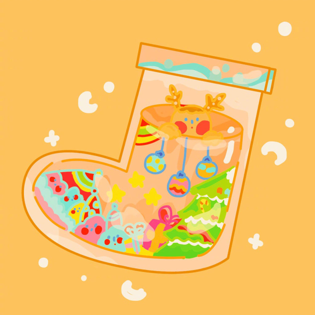 【可爱卡通圣诞袜头像】一组圣诞小袜子