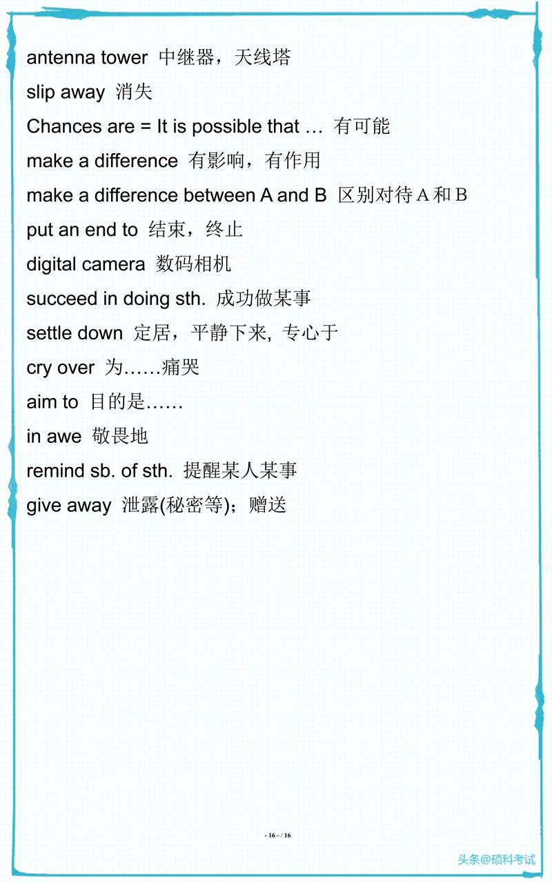 中考英语高频考点单词大全,初中英语阅读理解单词