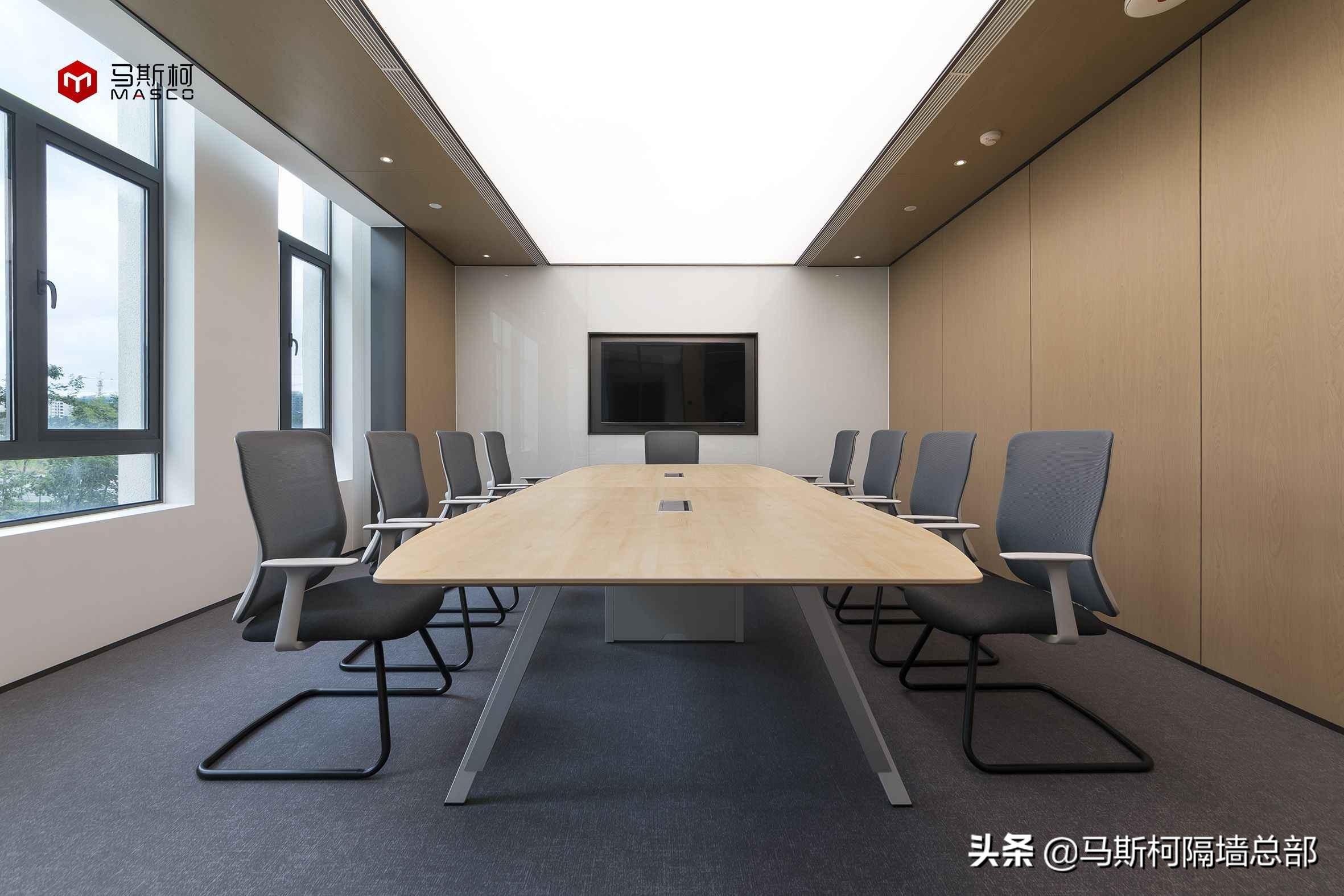 办公室防火玻璃隔断图片,办公室断桥铝防火大玻璃隔断