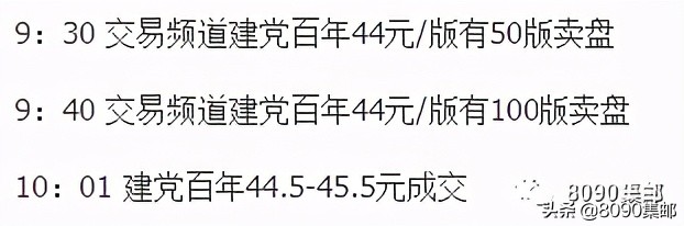 全套建党100周年邮票现在行情,建党100周年邮票今日价格