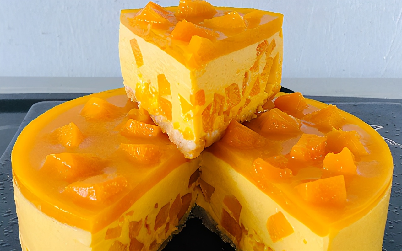 慕斯蛋糕做法8寸芒果淡奶油250克,简单的芒果慕斯怎么做