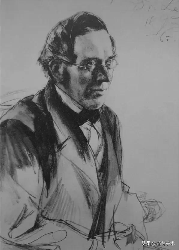 门采尔自画素描高清大图,素描大师门采尔著名作品