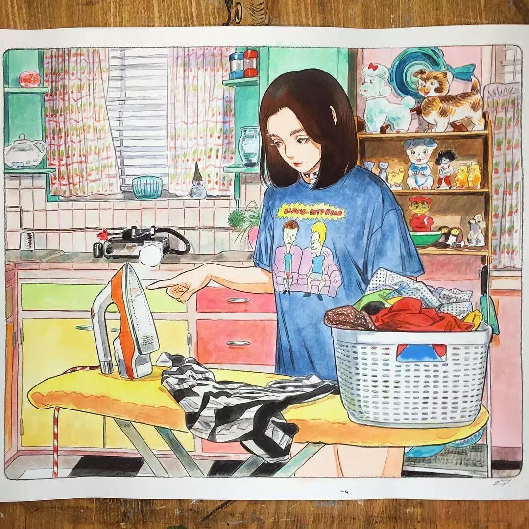 不务正业、跳钢管舞的她靠画羞羞画撩到46万粉丝，画作撩性格酷