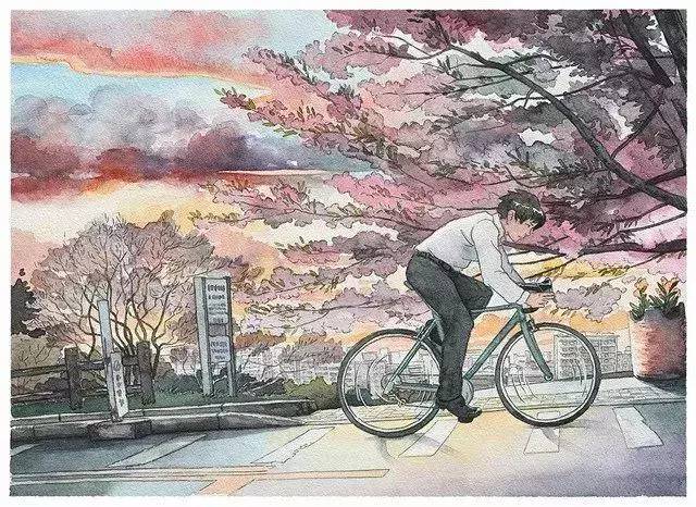 天气之子中唯美画面的水彩画 (天气之子中唯美画面水彩画)