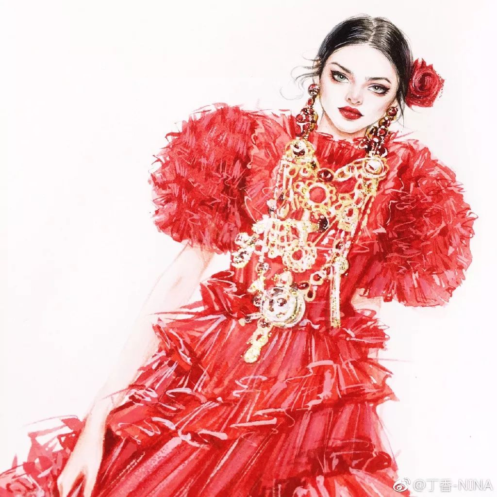 礼服怎么画好看仙气用彩铅,马克笔和彩铅裙子上色教程