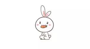 简笔画小白兔教程,小白兔简笔画可打印涂色最简单