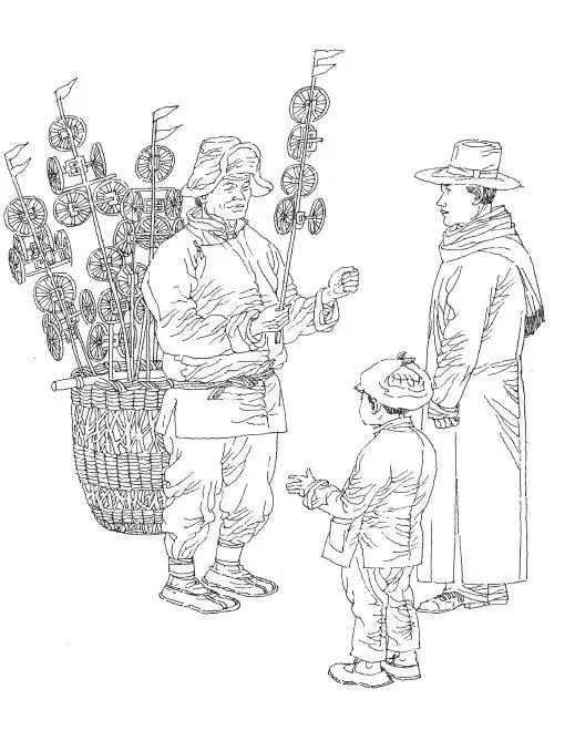 看连环画,清末老北京民俗画