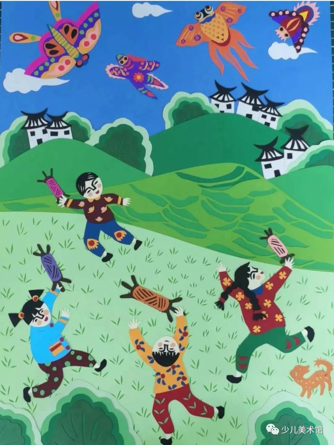 拼贴画创意作品手工小学,拼贴画创意美术教程