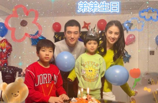 黄圣依小儿子过生日，一家四口齐出镜，哥哥成熟稳重弟弟乖巧可爱