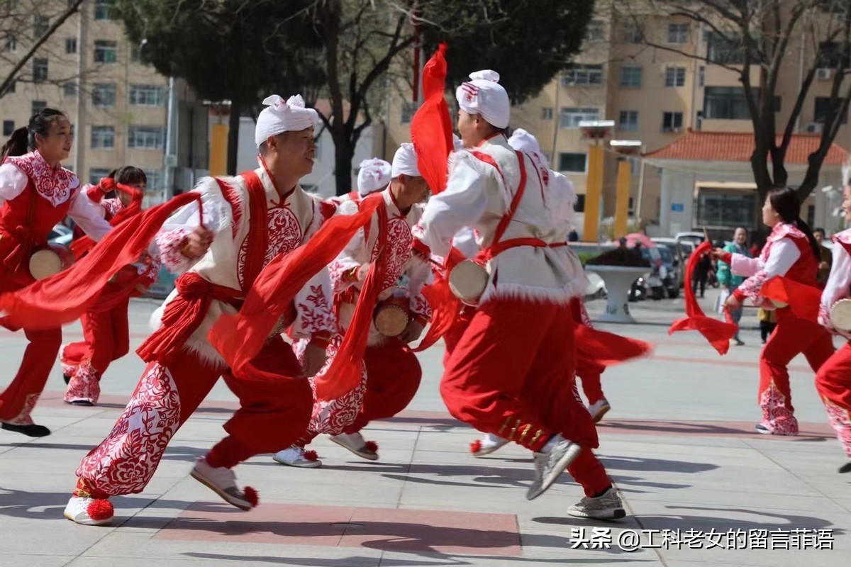 安塞腰鼓四格画,安塞三绝