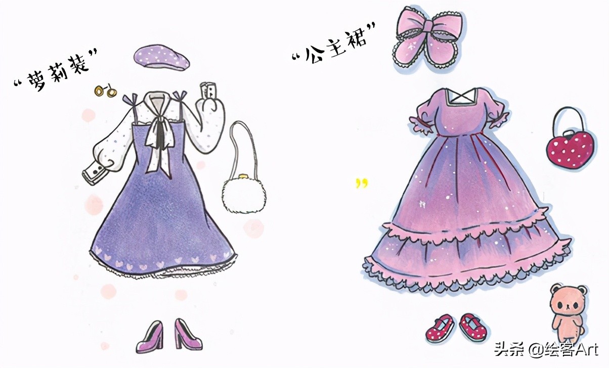 马克笔q版字母怎么画,马克笔手绘漫画少女q版