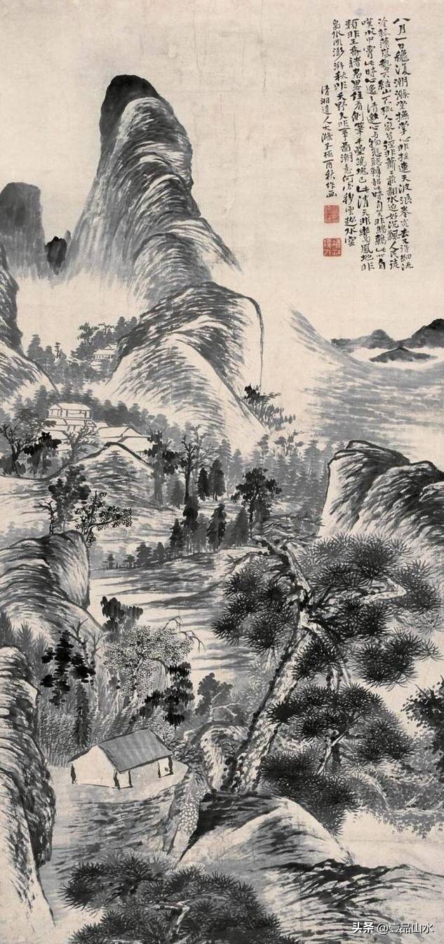 石涛山水画高清大全,石涛小写意山水画小品图片