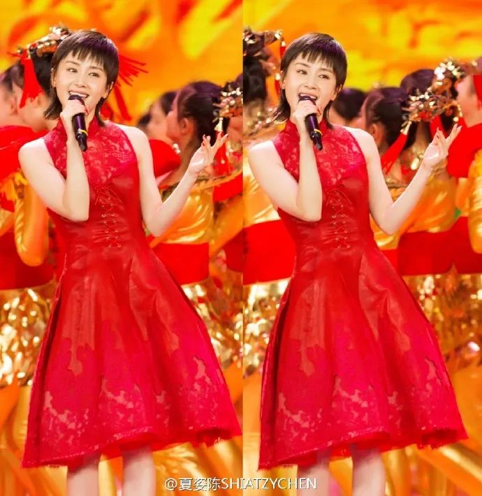 春晚时尚图鉴：热巴杨幂的红裙、王菲刷碗手套和董卿李思思的口红