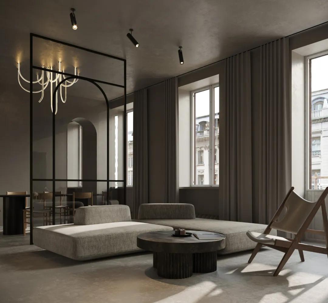 极简极奢设计,102平现代极简风格