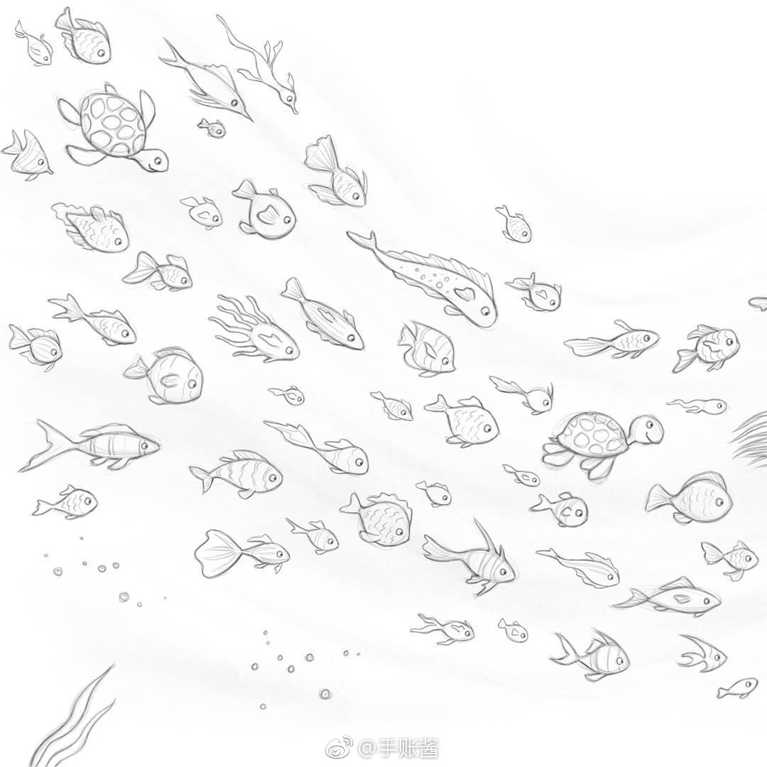 自带少年感的插画铅笔画,随手画插画第1笔就很萌