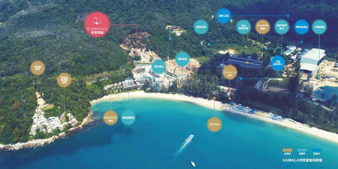 卡马拉海滩周边的度假村,卡马拉海湾全景