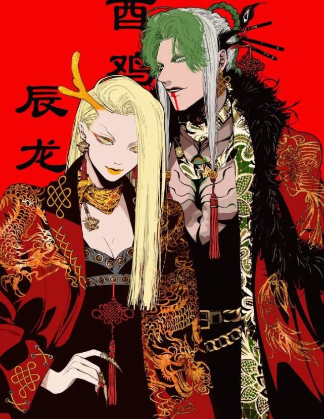 画师兔子作品,十二生肖兔子和蛇的传说绘画