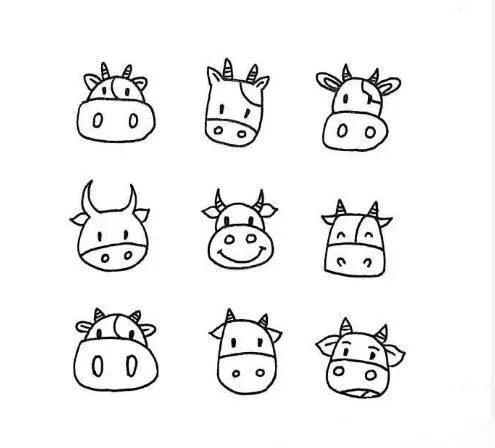 一组可爱的小动画简笔画作品，手账哄娃必备！