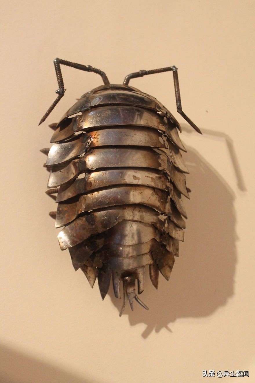 创意废旧零件铁艺雕塑,100种金属工艺品图片大全