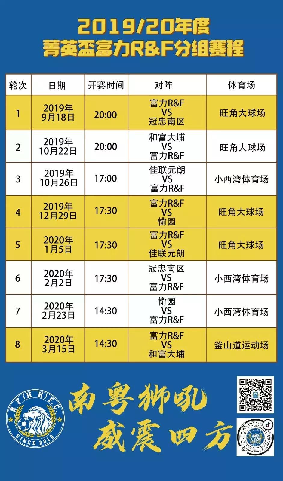 富力杯赛程,菁英杯山东鲁能赛区