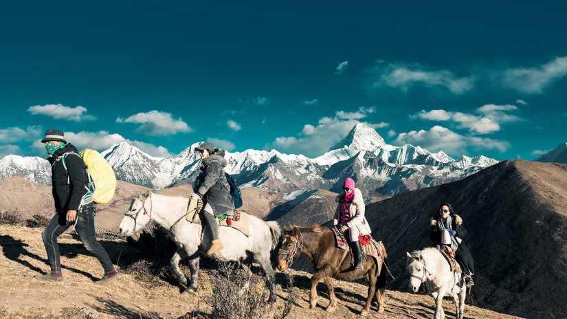 藏地秘境，贡嘎雪山之冷噶措自驾*行游**迹