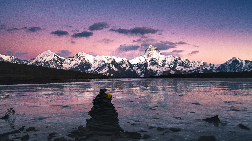藏地秘境，贡嘎雪山之冷噶措自驾*行游**迹
