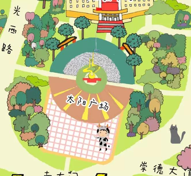 滨州职业学院风景图,山东科技职业学院手绘地图