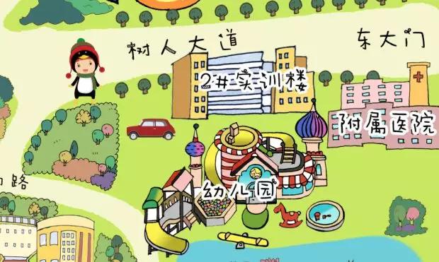 滨州职业学院风景图,山东科技职业学院手绘地图