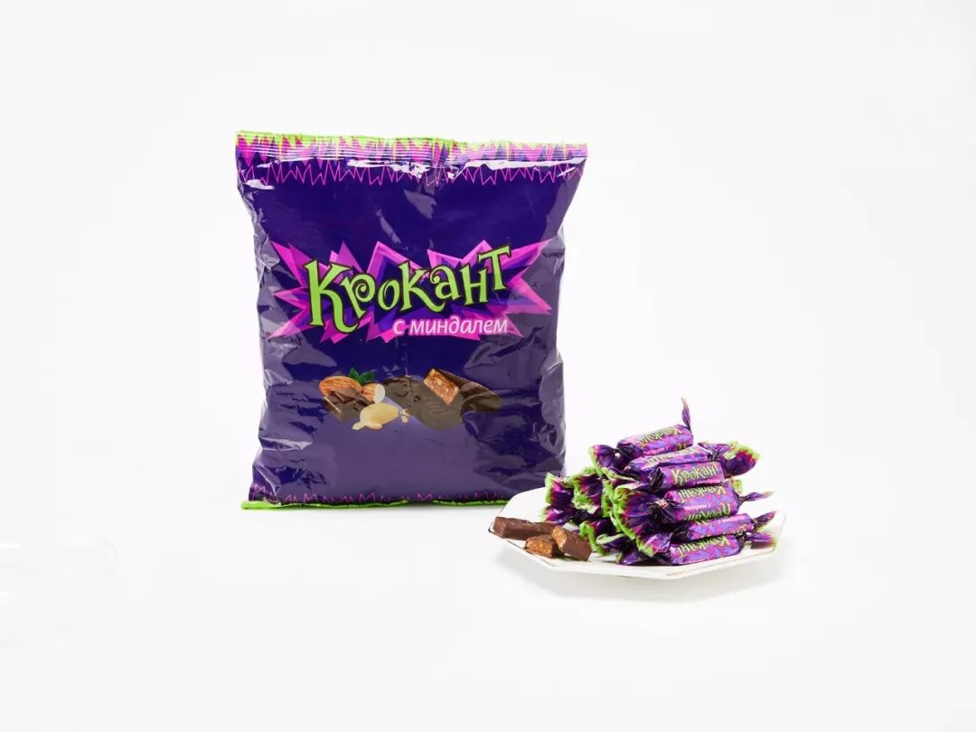 俄罗斯原装进口巧克力夹心紫皮糖,俄罗斯真实紫皮糖