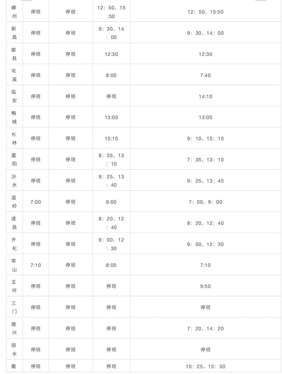 金华客运西站发车时间表,扩散新化哪些长途班车已开通