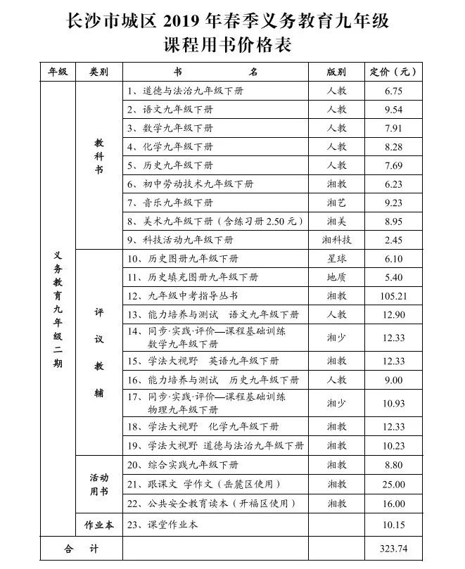 长沙市中小学收费标准,长沙2022中小学收费标准