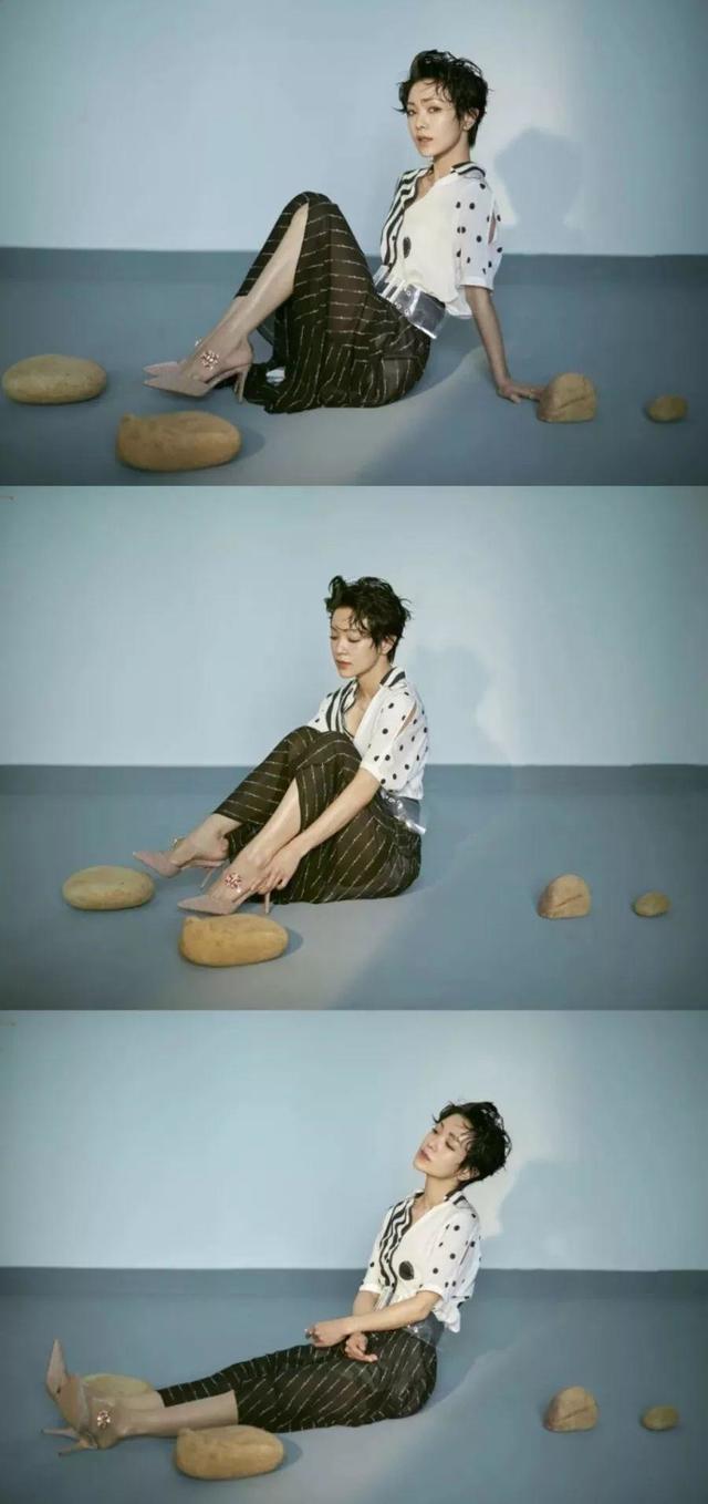 郭采洁新造型的短发美哭了,郭采洁杨幂郭碧晨谢依霖时尚芭莎