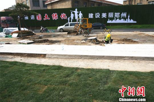 郑州城市立体绿化,郑州生态廊道入口