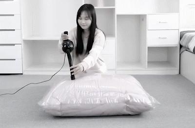 自动真空压缩袋收纳被子,免抽真空收纳衣物棉被压缩袋