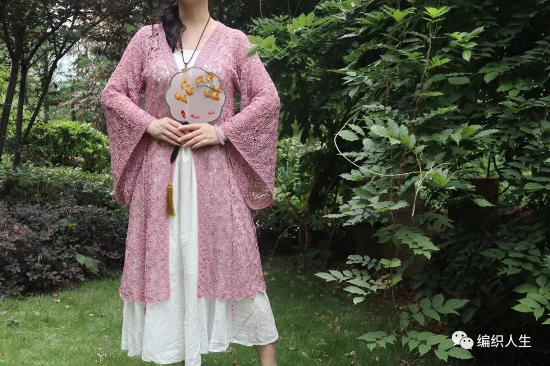 钩针开衫小课堂工作室,钩针梅花一线连长袖开衫