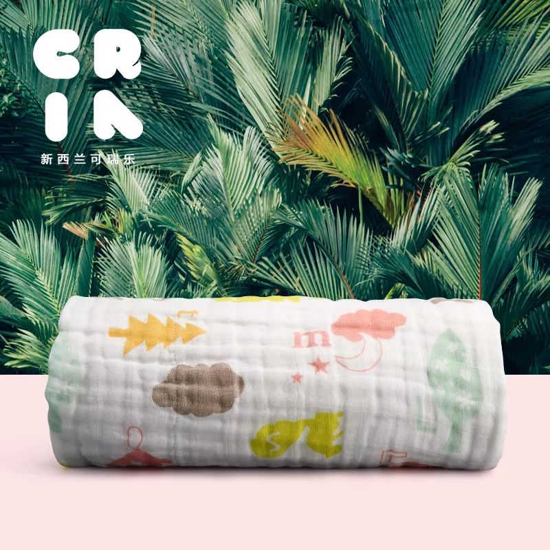 婴儿浴巾面巾,婴儿用的四层纱布浴巾