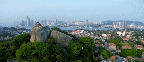 高空看厦门岛全景,厦门空中风景