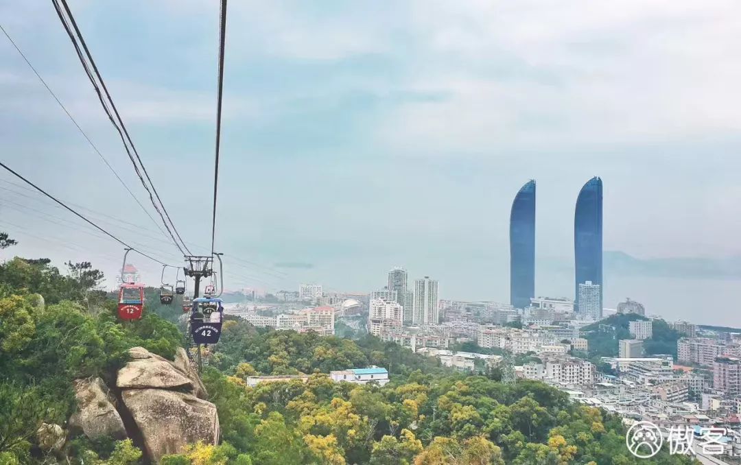 高空看厦门岛全景,厦门空中风景