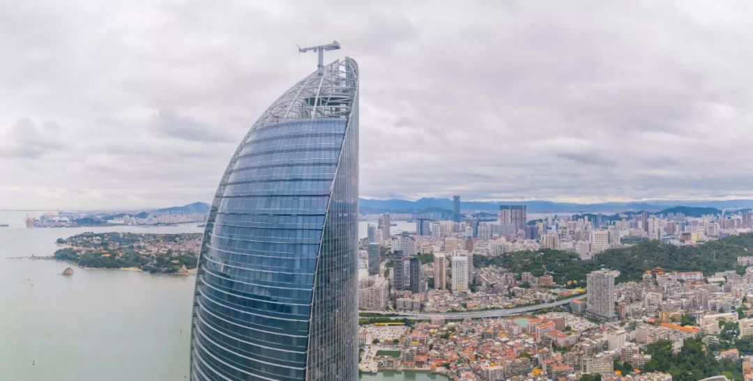 高空看厦门岛全景,厦门空中风景
