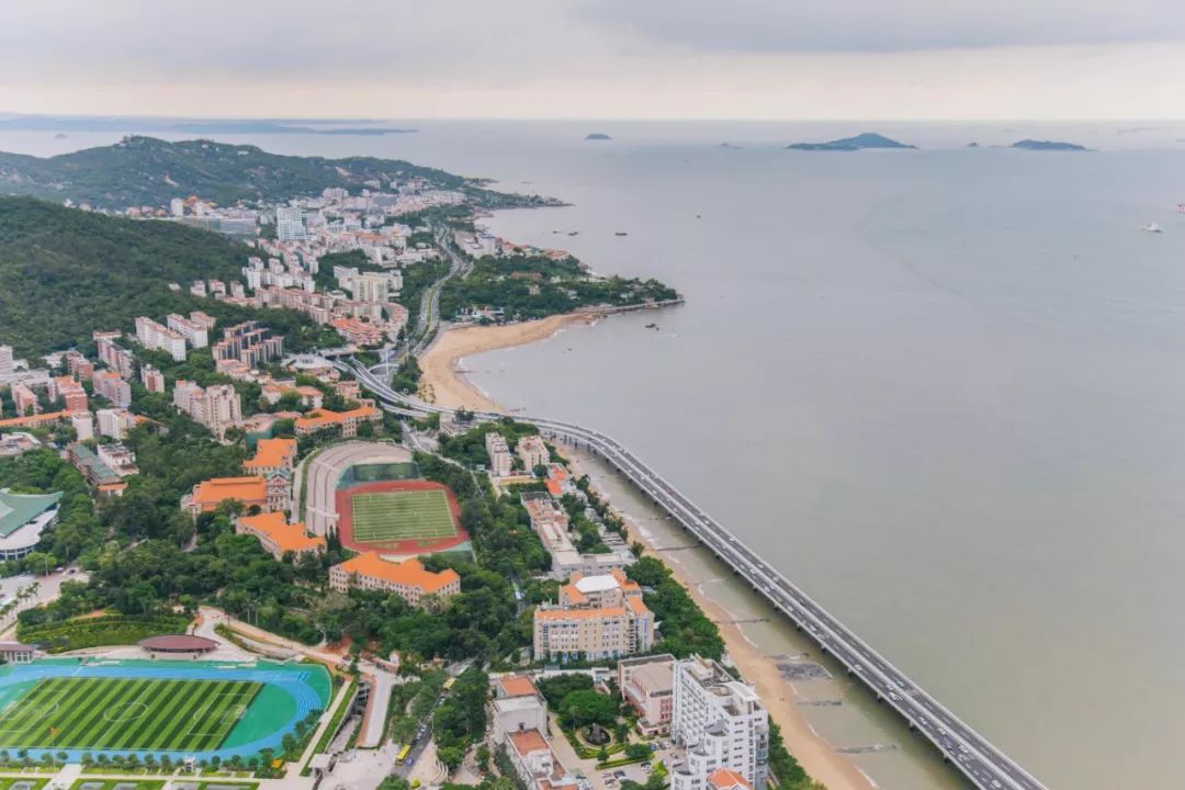 高空看厦门岛全景,厦门空中风景