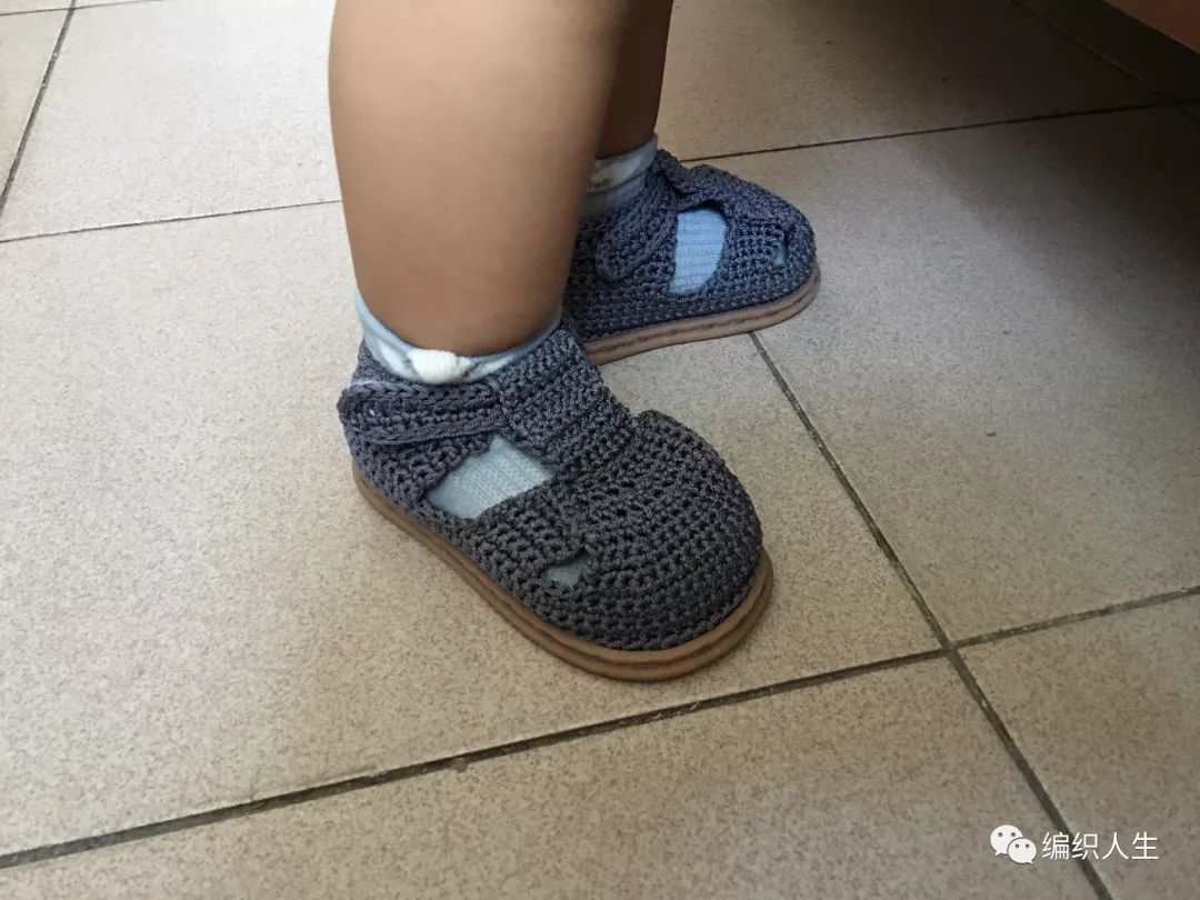 钩针宝宝鞋手工diy,宝宝学步鞋编织教程