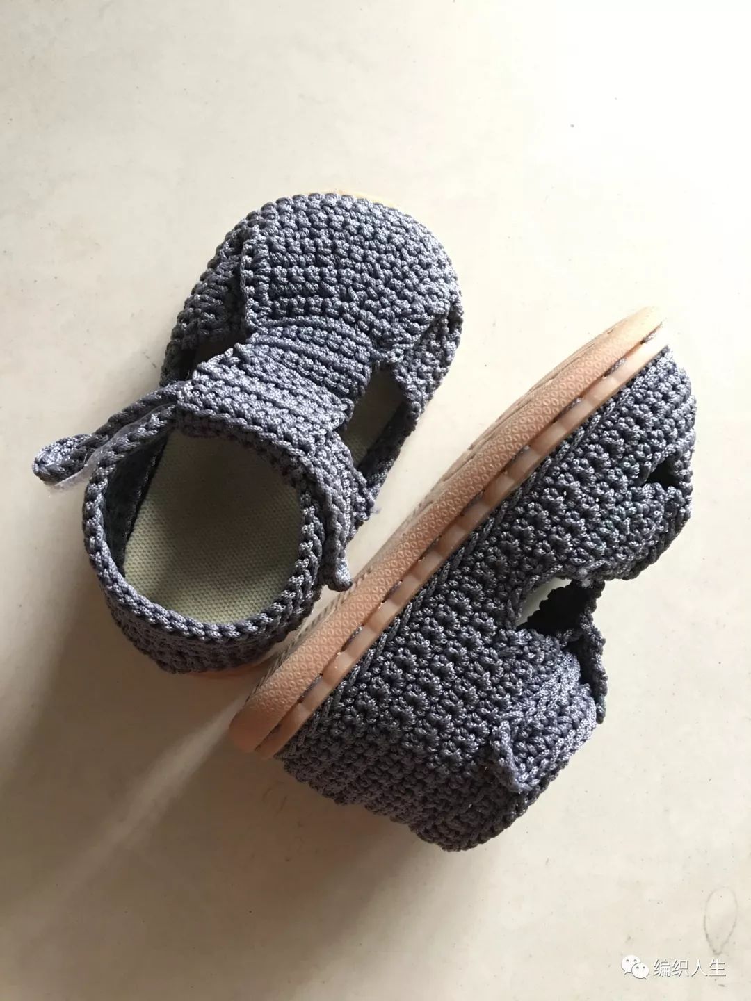 钩针宝宝鞋手工diy,宝宝学步鞋编织教程